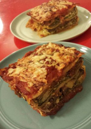 A picture of Spinach & Eggplant Lagsana.