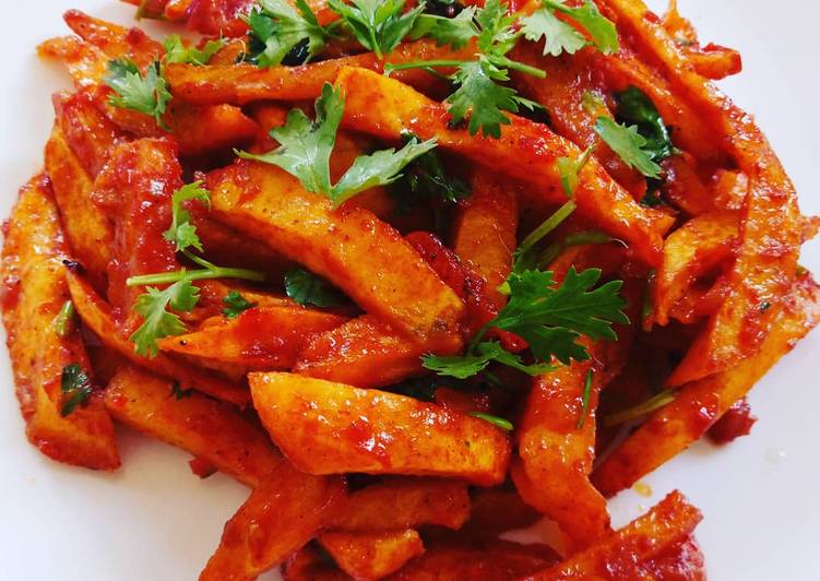 Spicy Chips Masala #tomatocontest