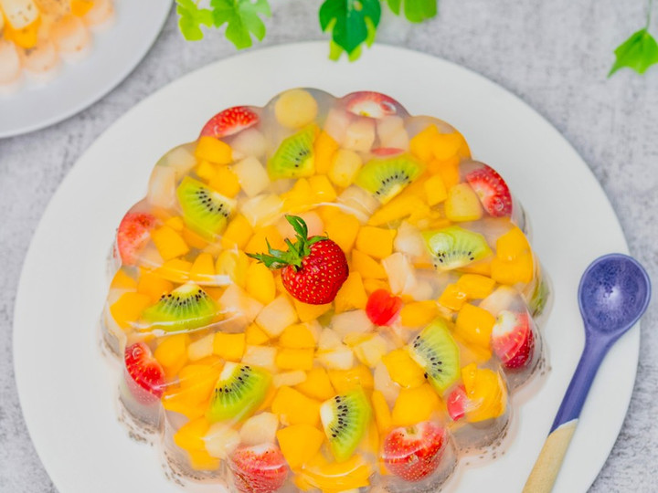 Resep Tropical Fruit Dessert Pudding Buah Lapis Ekonomis Untuk Jualan