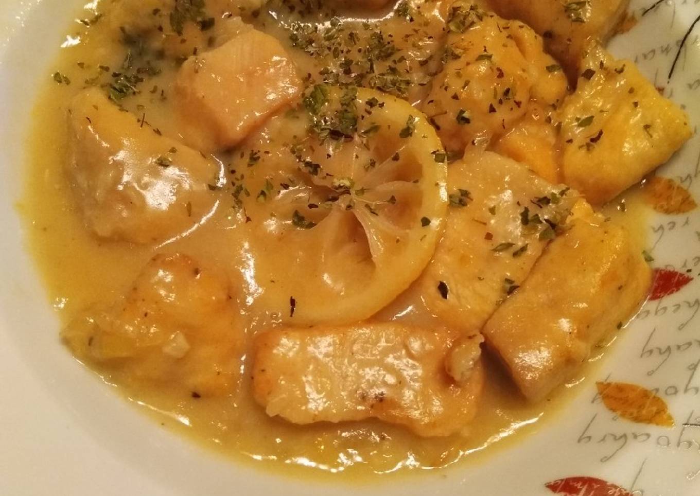 Pollo al limón y orégano