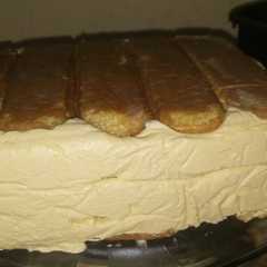 Una foto de Postre de Vainillas con mousse de dulce de leche
