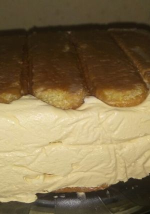 Una foto de Postre de Vainillas con mousse de dulce de leche