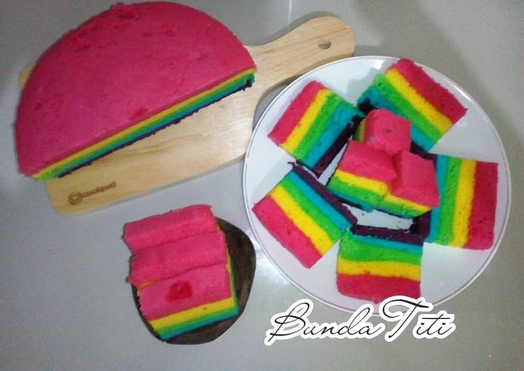 282.Rainbow cake kukus Ny.liem