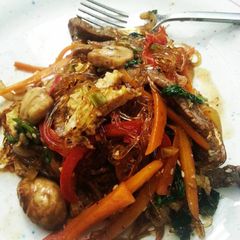 A picture of Japchae.