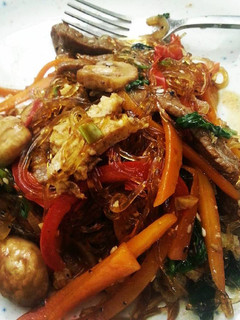 A picture of Japchae.