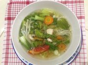 Gambar sayur sop jamur enoki