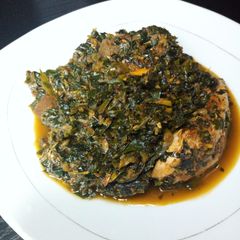 A picture of Delicious edikaikong soup.