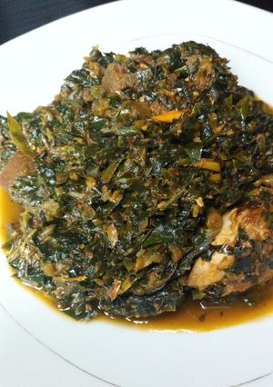 A picture of Delicious edikaikong soup.