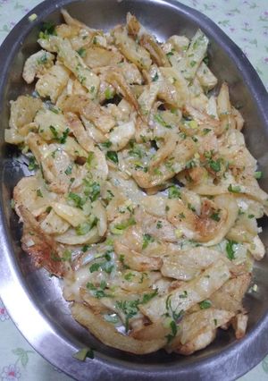 Una foto de Papas fritas con mozzarella