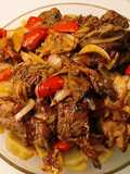 Colita de cuadril acompañado de vegetales y batatas