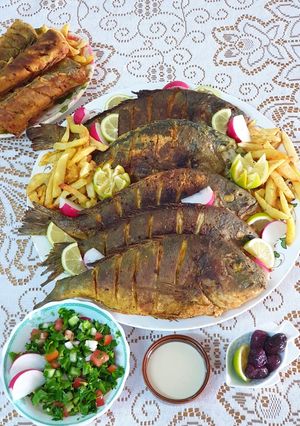 صورة لوصفة سمك دينيس مقلي