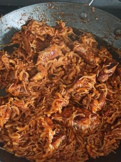 Una foto de Fideos con costillas