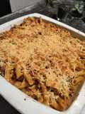 Penne Bolonhesa com Cogumelos e Queijo