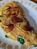 Foldover Spanish Omelette with Baby Spinach