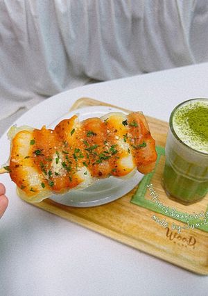 Hình của món Matcha Latte & Sottoeck(소떡).