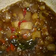 A picture of Kikil saos tiram.