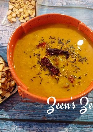 A picture of Kashmiri Baegle Daal/Broken Dry Fava Beans Daal.