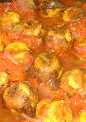 Una foto de Ñoquis bolita de calabaza en salsa