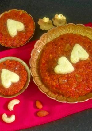 A picture of Guilt-Free Delicious & Nutritious Gajar Ka Halwa / Carrot Halwa With Gur, Valentine's Week Special ✨.