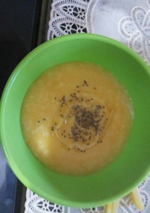 Foto resep Bubur nasi wortel+bungkol 10m+