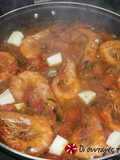 Shrimps saganaki