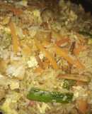 Wok a mi estilo con matamoros de cerdo y vegetales