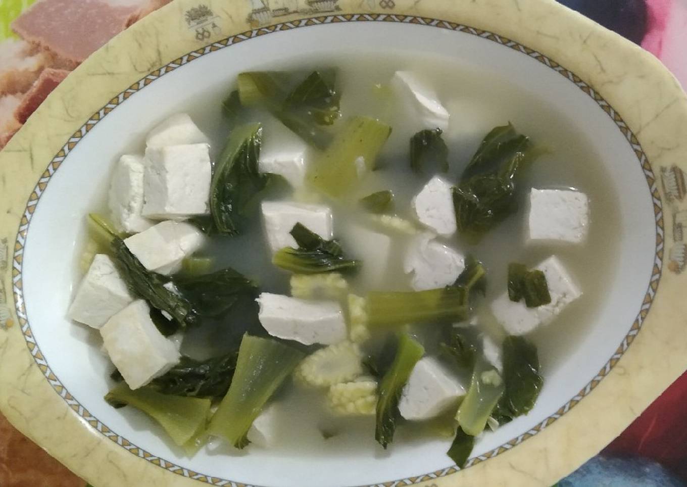 Tumis Pakcoy Jagung Tahu Putih