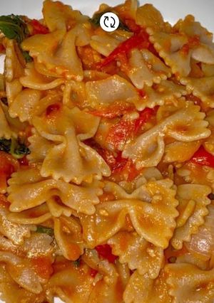 Une photo de Pâte à la sauce tomate