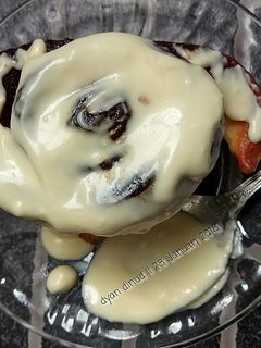 Foto resep Cinnamon Bun with Cream Cheese Frosting (tanpa ulen)