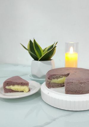 Foto resep Bolu Kukus Ketan Putih taro isi keju