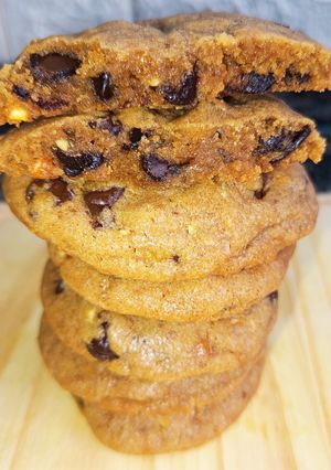 Una foto de Cookies Morenas con chips de chocolate