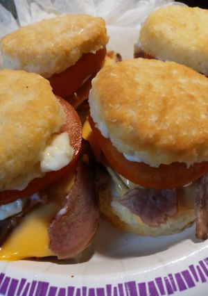 A picture of Leftovers Ham and Cheese Biscuits.