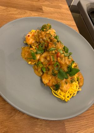 A picture of Thai King Prawn Penang.