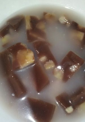 Foto resep Puding coklat pisang kuah santan