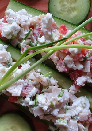 Uborka csónak recept fotója
