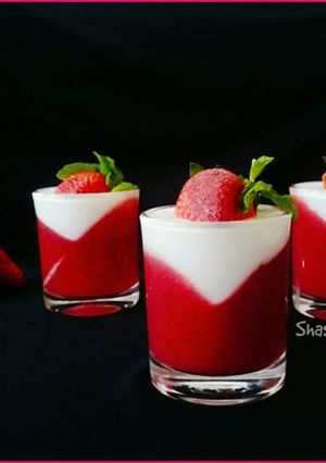 A picture of Strawberry panna-cotta.