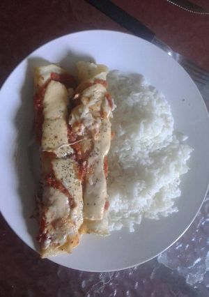Una foto de Canelones de acelga