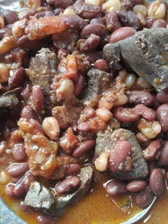A picture of Githeri and liver.