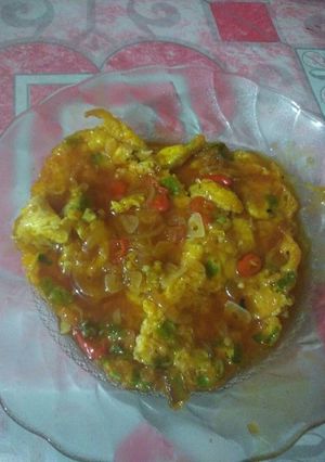 Foto resep Telur Dadar Bumbu Asam Manis