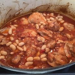 A picture of Chicken and cannellini bean stew #mycookbook.