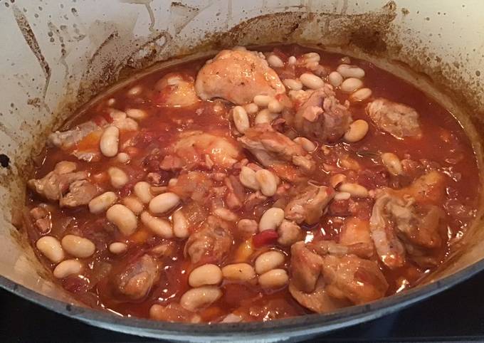 Simple Way to Make Favorite Chicken and cannellini bean stew #mycookbook