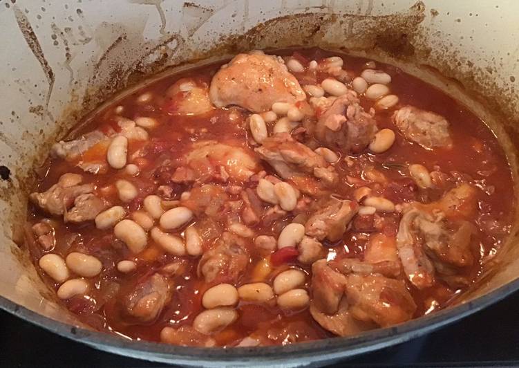 Steps to Prepare Favorite Chicken and cannellini bean stew #mycookbook