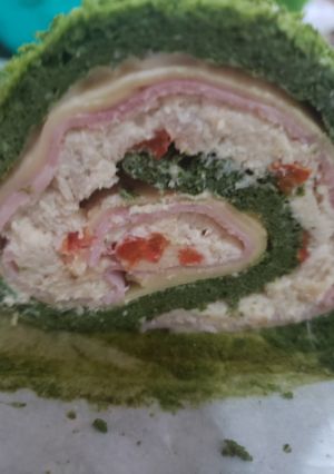 Una foto de Pionono de espinaca
