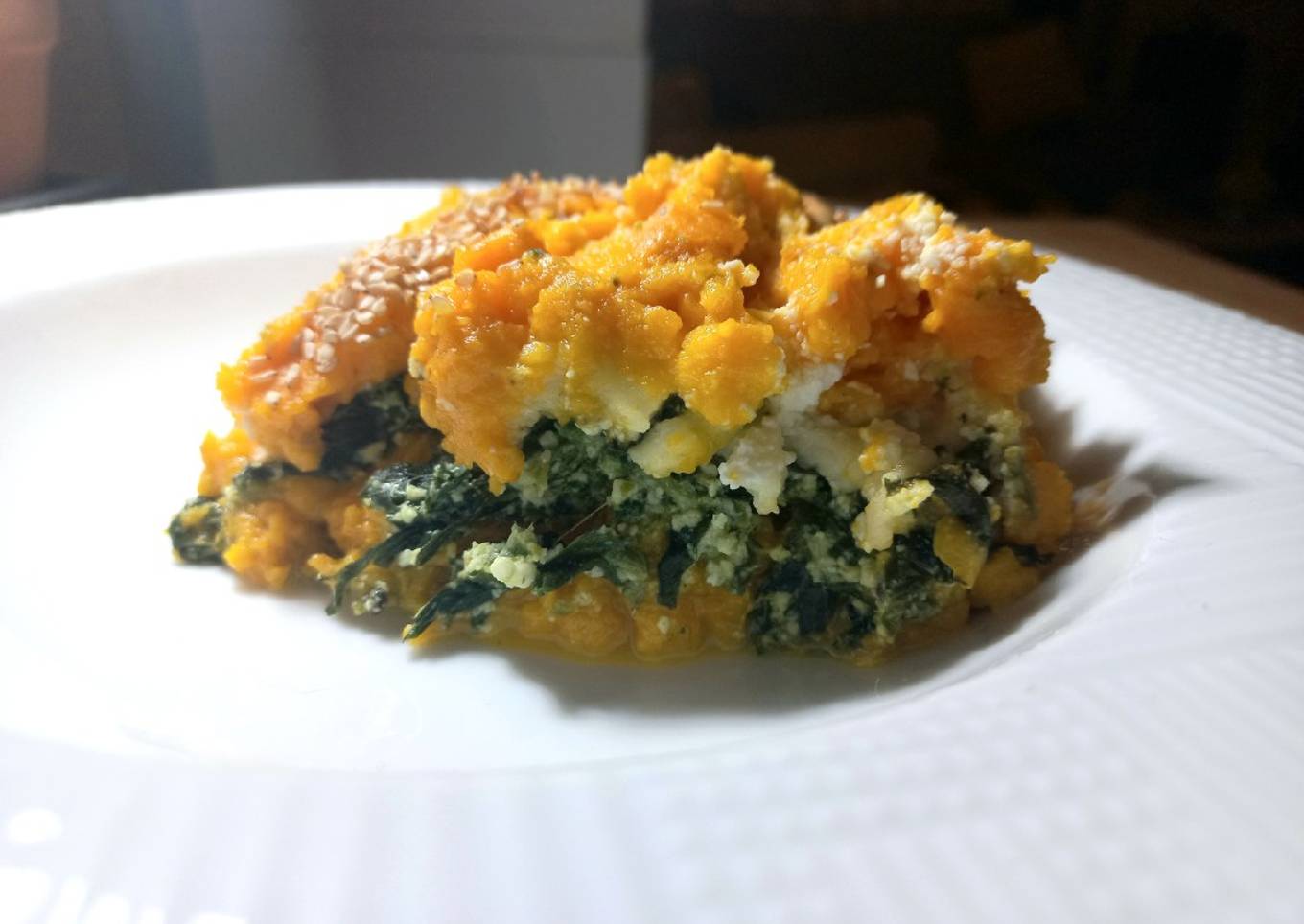 Pastel de calabaza, zanahoria, espinaca y ricota