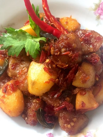 Langkah Mudah untuk Membuat Resep Pentol ayam kentang mercon yang Uenak Anti Ribet, Lezat Sekali