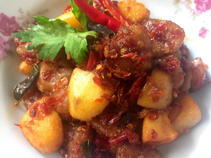 Langkah Mudah untuk Membuat Resep Pentol ayam kentang mercon yang Uenak Anti Ribet, Lezat Sekali