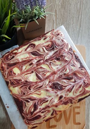Foto resep 25. Red Velvet Cheesecake Brownies