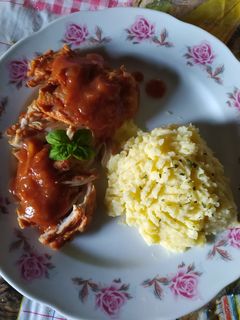 Lassan sült paradicsomos csirke recept fotója