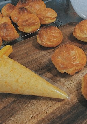 Hình của món Su kem nhân trứng muối.