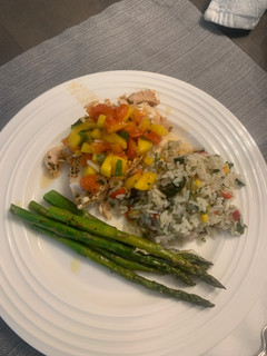 A picture of Mango Salsa Salmon.